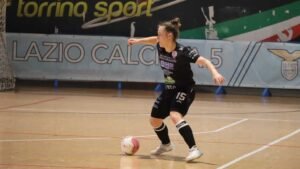 Klaudia Kubaszek in azione contro la Lazio