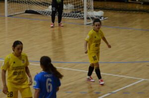 Rosita Rinaldi in azione nella partita contro il CMB