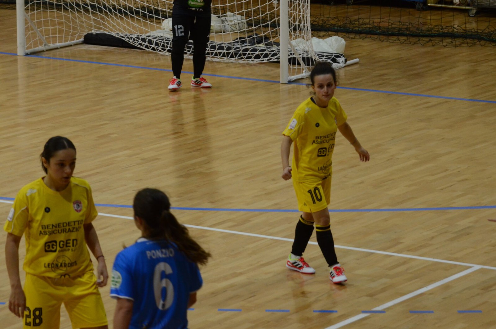 Rosita Rinaldi in azione nella partita contro il CMB